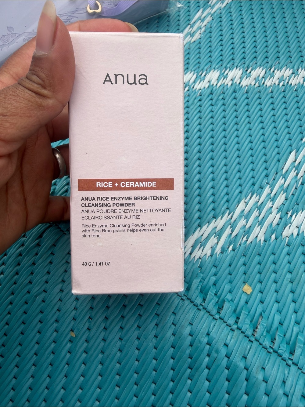 Anua Rice + Ceramide Brightening Cleansing Powder — Pink
